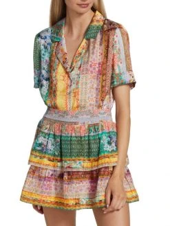 Alice + Olivia Kahlo Printed Button-Front Top 9 Alice + Olivia Kahlo Printed Button-Front Top -Alice + Olivia Sales unnamed file 1415