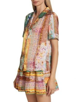 Alice + Olivia Kahlo Printed Button-Front Top 10 Alice + Olivia Kahlo Printed Button-Front Top -Alice + Olivia Sales unnamed file 1416