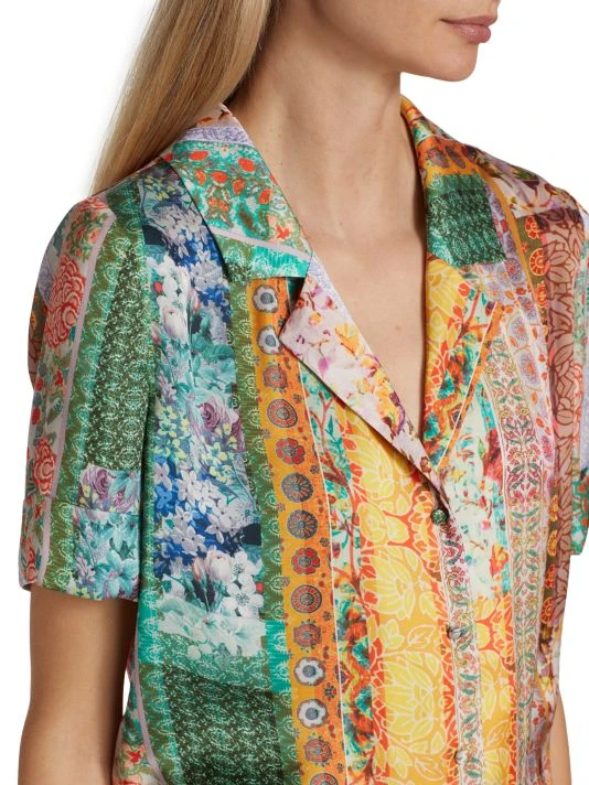 Alice + Olivia Kahlo Printed Button-Front Top 6 Alice + Olivia Kahlo Printed Button-Front Top - Image 6