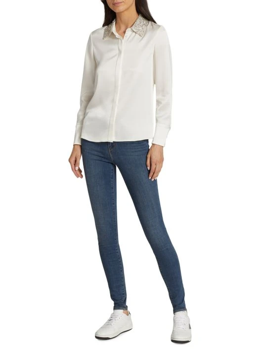 Alice + Olivia Willa Satin Shirt 2 Alice + Olivia Willa Satin Shirt - Image 2