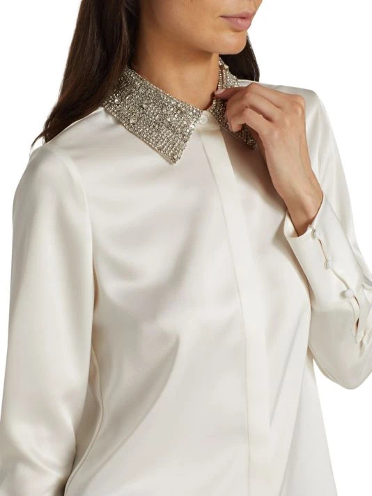 Alice + Olivia Willa Satin Shirt 6 Alice + Olivia Willa Satin Shirt - Image 6