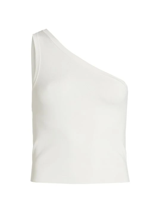 Alice + Olivia Elden One-Shoulder Tank Top Black 3 Alice + Olivia Elden One-Shoulder Tank Top Black - Image 3