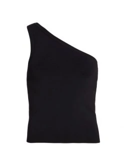 Alice + Olivia Elden One-Shoulder Tank Top Black 7 Alice + Olivia Elden One-Shoulder Tank Top Black -Alice + Olivia Sales unnamed file 1430