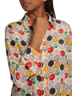 Alice + Olivia Willa Floral Medallion Shirt -Alice + Olivia Sales unnamed file 1450