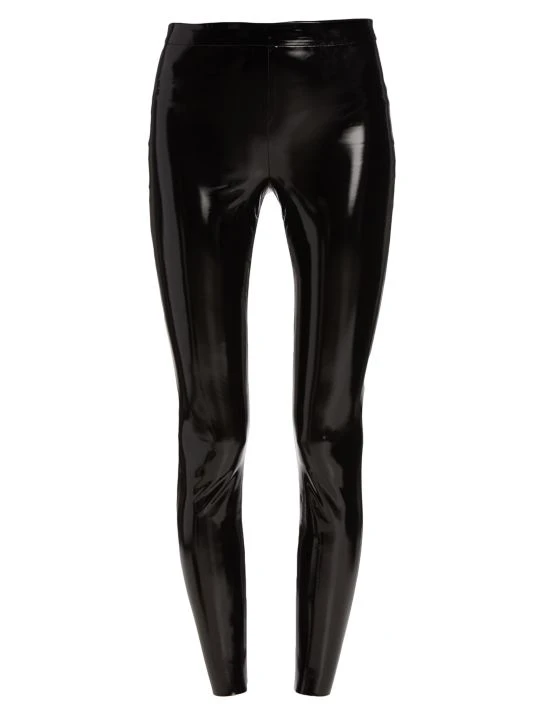 Alice + Olivia Maddox Vegan Latex Leggings Black 1 Alice + Olivia Maddox Vegan Latex Leggings Black