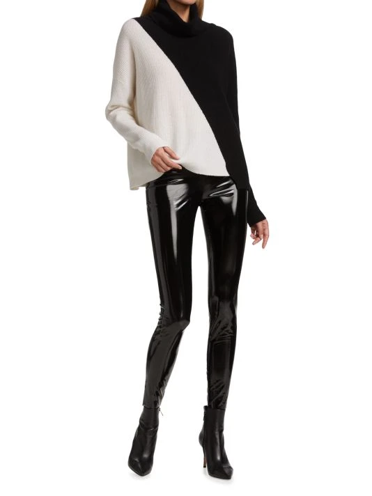 Alice + Olivia Maddox Vegan Latex Leggings Black 2 Alice + Olivia Maddox Vegan Latex Leggings Black - Image 2