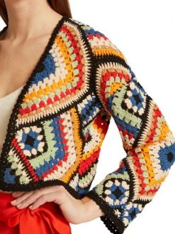 Alice + Olivia Anderson Cropped Crochet Cardigan -Alice + Olivia Sales unnamed file 1491