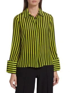 Alice + Olivia Willa Striped Silk Blouse 9 Alice + Olivia Willa Striped Silk Blouse -Alice + Olivia Sales unnamed file 1511