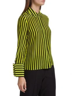 Alice + Olivia Willa Striped Silk Blouse 10 Alice + Olivia Willa Striped Silk Blouse -Alice + Olivia Sales unnamed file 1512