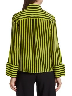 Alice + Olivia Willa Striped Silk Blouse 11 Alice + Olivia Willa Striped Silk Blouse -Alice + Olivia Sales unnamed file 1513