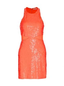 Alice + Olivia Cara Sleeveless Sequin Minidress