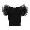 Alice + Olivia Merida Ruffle-Sleeve Crop Top