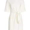 Alice + Olivia Virgil Wrap Dress Off White