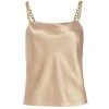 Alice + Olivia Harmon Chain-Strap Satin Tank
