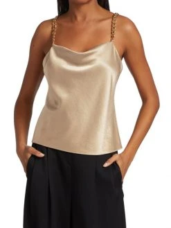 Alice + Olivia Harmon Chain-Strap Satin Tank 9 Alice + Olivia Harmon Chain-Strap Satin Tank -Alice + Olivia Sales unnamed file 1544