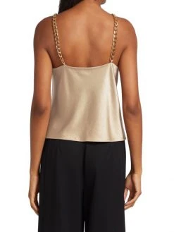 Alice + Olivia Harmon Chain-Strap Satin Tank 11 Alice + Olivia Harmon Chain-Strap Satin Tank -Alice + Olivia Sales unnamed file 1546