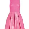 Alice + Olivia Chara Croc-Embossed Party Dress