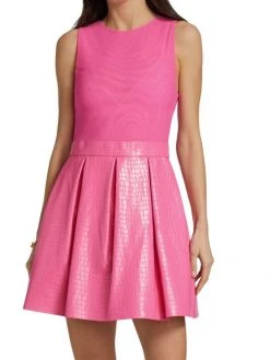 Alice + Olivia Chara Croc-Embossed Party Dress -Alice + Olivia Sales unnamed file 1551