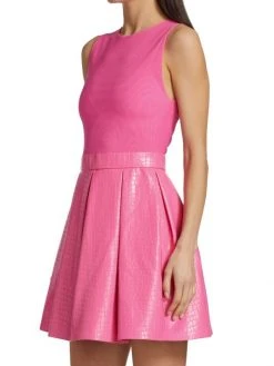 Alice + Olivia Chara Croc-Embossed Party Dress -Alice + Olivia Sales unnamed file 1552