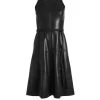 Alice + Olivia Leandra Vegan Leather Midi-Dress