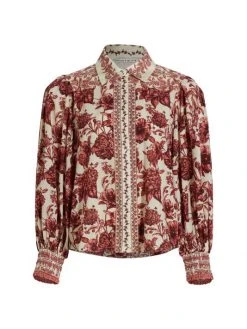 Alice + Olivia Tiffie Floral Blouse
