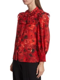 Alice + Olivia Bette Floral Silk & Cotton Blouse 10 Alice + Olivia Bette Floral Silk & Cotton Blouse -Alice + Olivia Sales unnamed file 1603