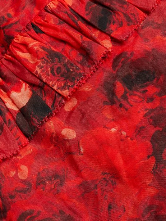 Alice + Olivia Bette Floral Silk & Cotton Blouse 7 Alice + Olivia Bette Floral Silk & Cotton Blouse - Image 7