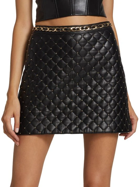 Alice + Olivia Riley Vegan Leather Miniskirt 3 Alice + Olivia Riley Vegan Leather Miniskirt - Image 3