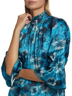 Alice + Olivia Launa Floral Bell-Sleeve Blouse -Alice + Olivia Sales unnamed file 1668