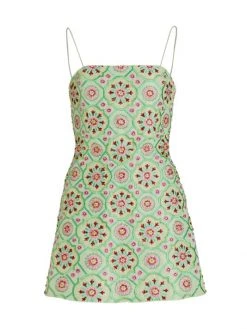 Alice + Olivia Lawrence Embroidered Minidress