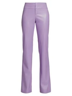 Alice + Olivia Oliva Vegan Leather Boot-Cut Trousers
