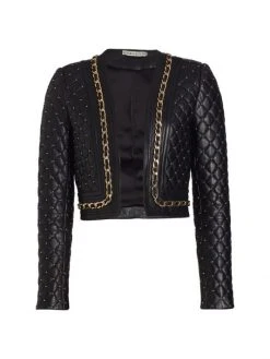 Alice + Olivia Zeta Vegan Leather Jacket