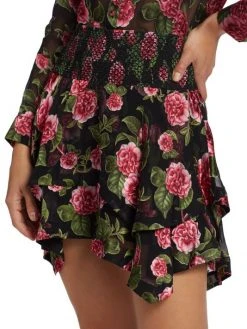 Alice + Olivia Zarya Floral Asymmetric Miniskirt -Alice + Olivia Sales unnamed file 1714
