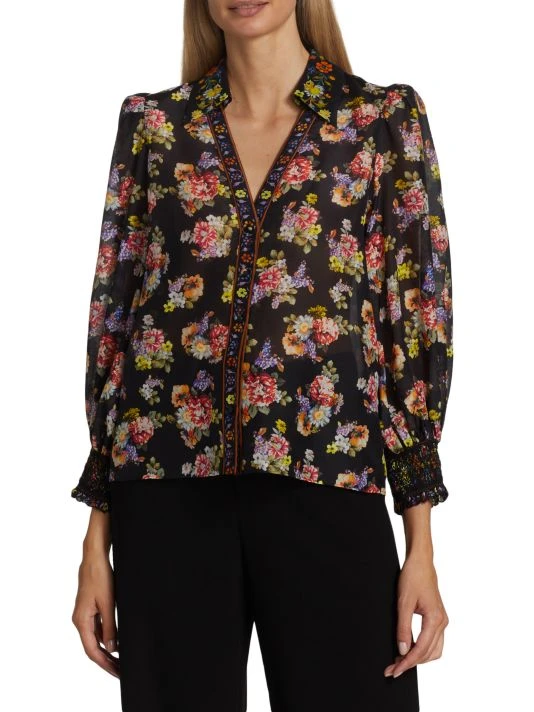 Alice + Olivia Cosima Smocked Blouse 3 Alice + Olivia Cosima Smocked Blouse - Image 3