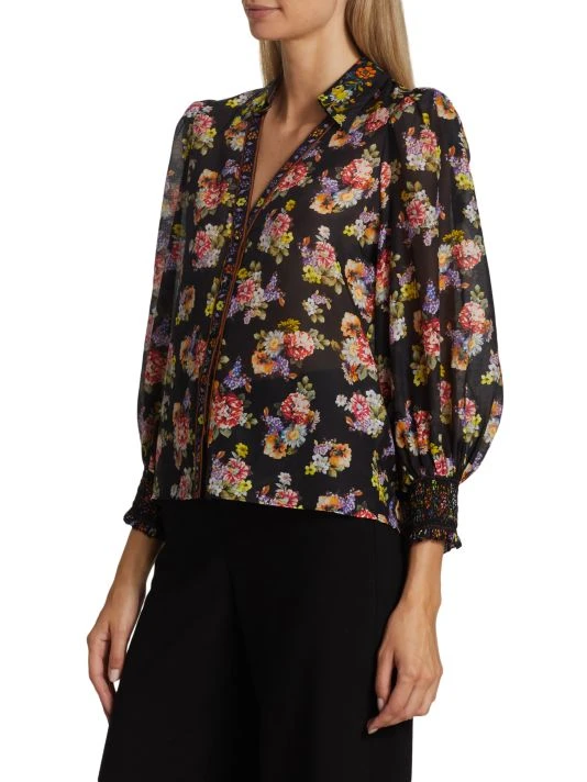 Alice + Olivia Cosima Smocked Blouse 4 Alice + Olivia Cosima Smocked Blouse - Image 4