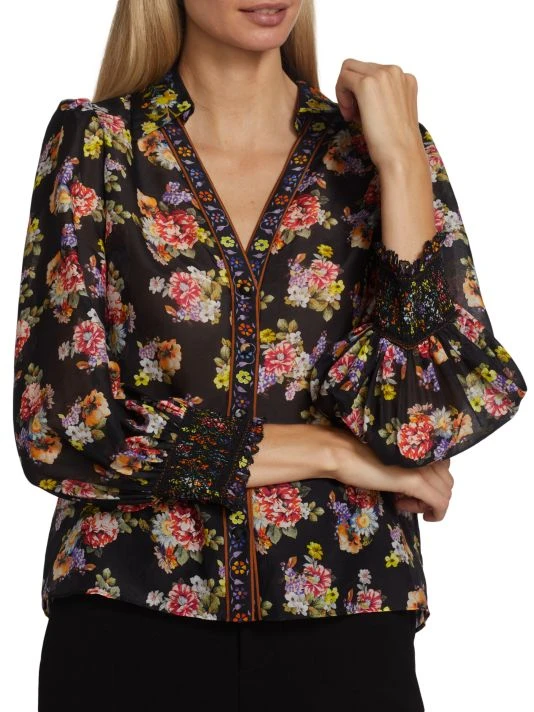 Alice + Olivia Cosima Smocked Blouse 6 Alice + Olivia Cosima Smocked Blouse - Image 6