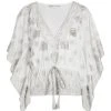 Alice + Olivia Sharita Embroidered Kaftan Top