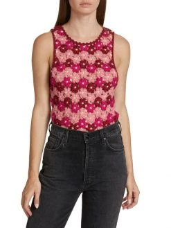 Alice + Olivia Reva Flower Crochet Shell Top -Alice + Olivia Sales unnamed file 1743