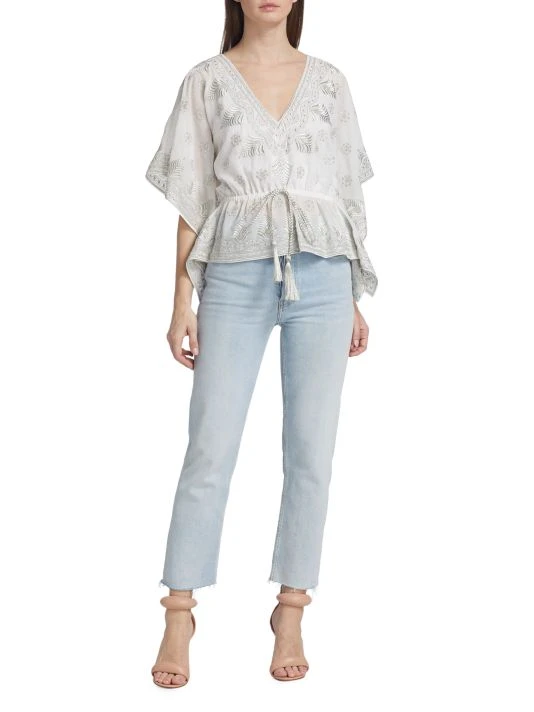 Alice + Olivia Sharita Embroidered Kaftan Top 2 Alice + Olivia Sharita Embroidered Kaftan Top - Image 2