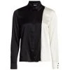 Alice + Olivia Willa Combo Silk Shirt