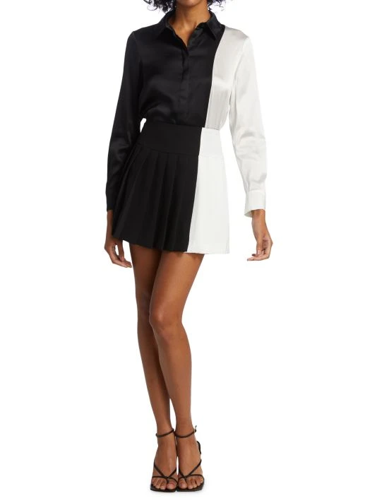 Alice + Olivia Willa Combo Silk Shirt 2 Alice + Olivia Willa Combo Silk Shirt - Image 2