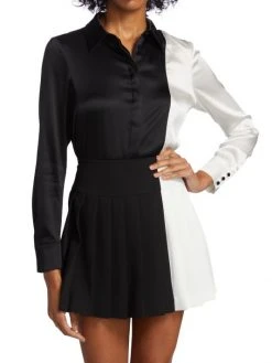 Alice + Olivia Willa Combo Silk Shirt 9 Alice + Olivia Willa Combo Silk Shirt -Alice + Olivia Sales unnamed file 1757