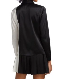 Alice + Olivia Willa Combo Silk Shirt 11 Alice + Olivia Willa Combo Silk Shirt -Alice + Olivia Sales unnamed file 1759
