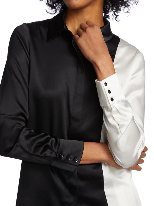 Alice + Olivia Willa Combo Silk Shirt 6 Alice + Olivia Willa Combo Silk Shirt - Image 6