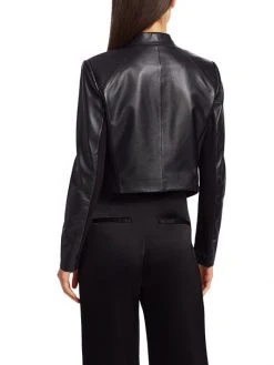 Alice + Olivia Harvey Open Leather Jacket Black 12 Alice + Olivia Harvey Open Leather Jacket Black -Alice + Olivia Sales unnamed file 1776