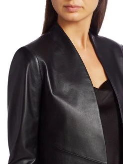Alice + Olivia Harvey Open Leather Jacket Black 13 Alice + Olivia Harvey Open Leather Jacket Black -Alice + Olivia Sales unnamed file 1777