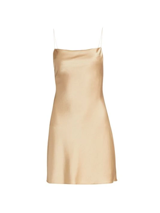 Alice + Olivia Harmony Draped Slip Mini Dress Nude 1 Alice + Olivia Harmony Draped Slip Mini Dress Nude