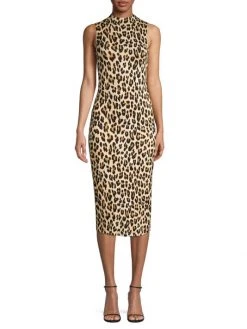 Alice + Olivia Delora Leopard Sleeveless Bodycon Dress -Alice + Olivia Sales unnamed file 1799