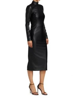 Alice + Olivia Delora Vegan Leather Bodycon Midi Dress 9 Alice + Olivia Delora Vegan Leather Bodycon Midi Dress -Alice + Olivia Sales unnamed file 1813