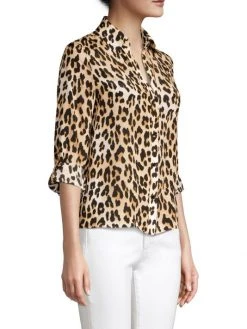 Alice + Olivia Eloise Leopard Print Silk Blouse -Alice + Olivia Sales unnamed file 1826